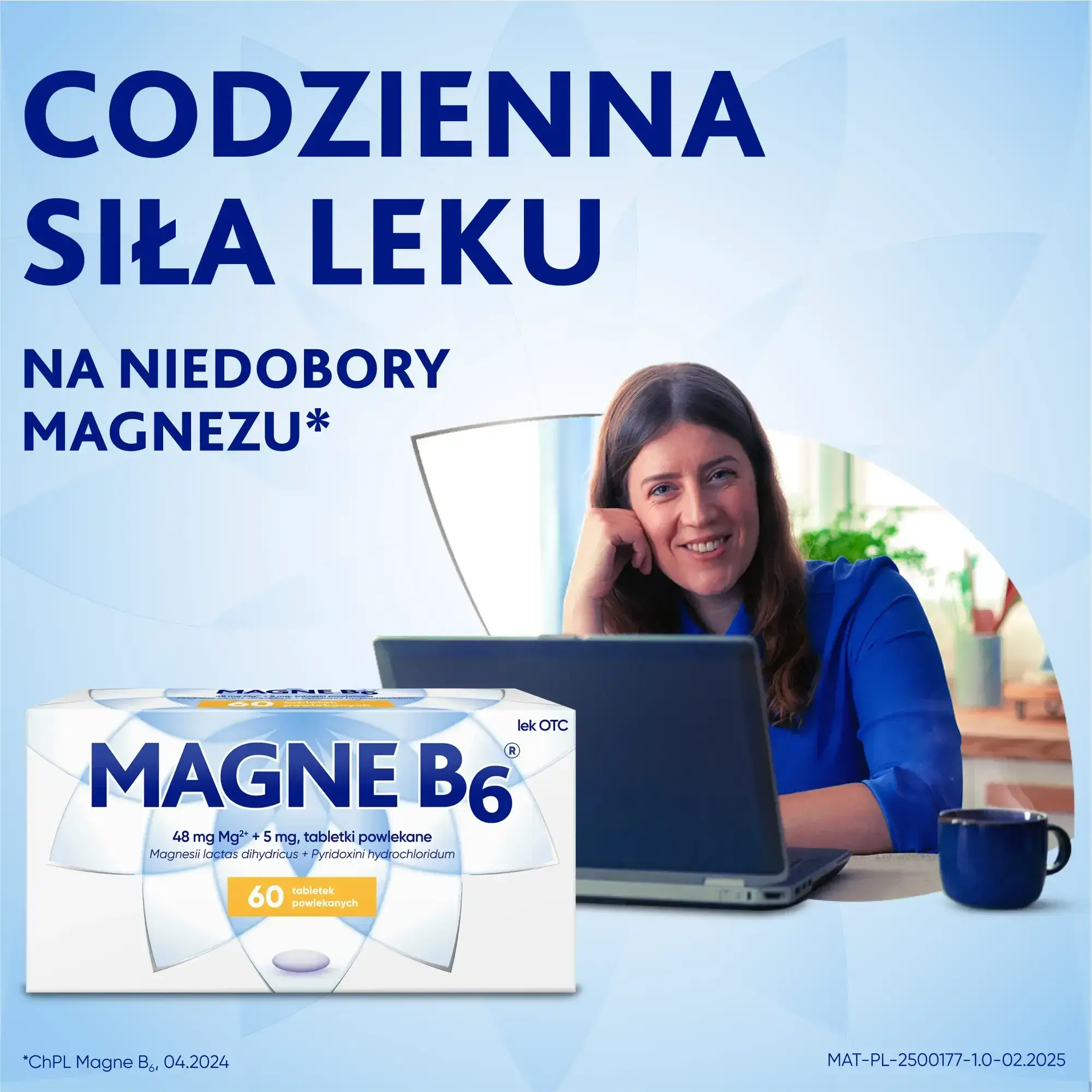 Magne B6 leczy objawy niedoboru magnezu, takich jak drganie powiek, nerwowość i skurcze mięśni