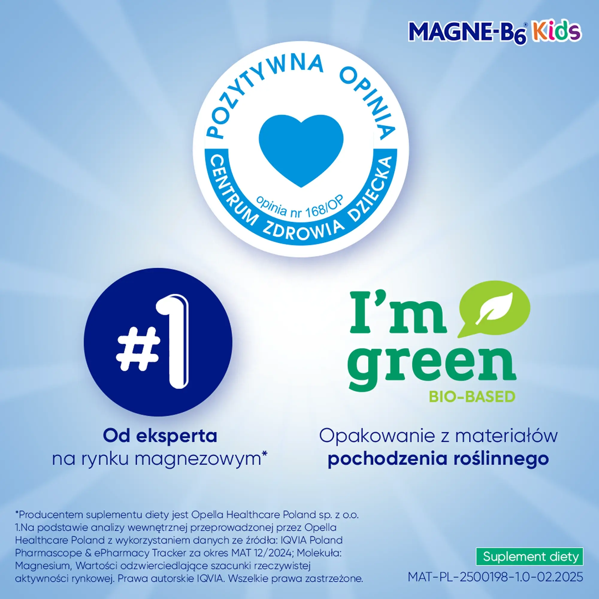 Słoik Magne B6 Kids nadaje się do recyklingu i jest wykonany z materiałów pochodzenia roślinnego. Magne B6 to marka numer 1 w kategorii magnezu
